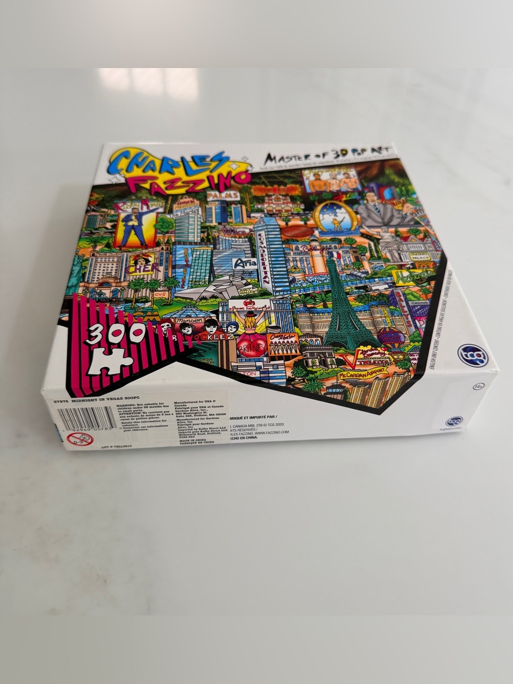 Charles Fazzino Midnight in Vegas Master 3D pop art 300 piece jigsaw puzzle New